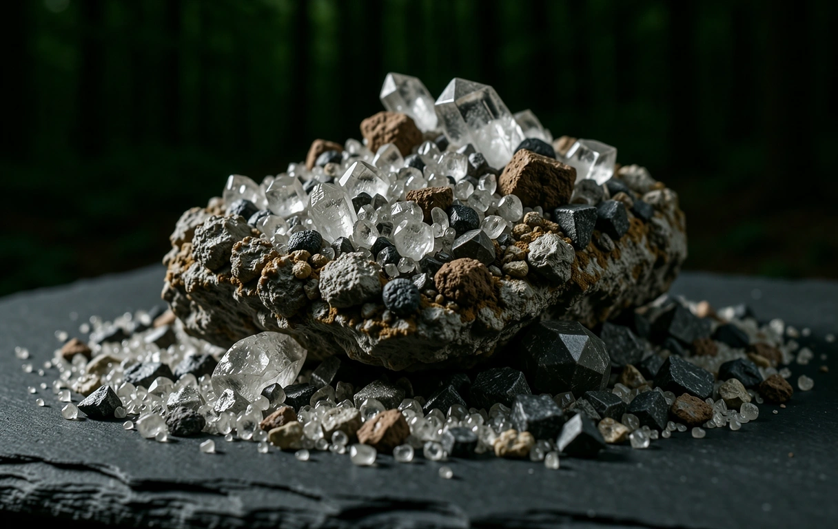 Rohmineralien Textur